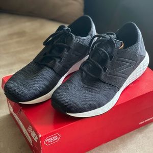 Men Size 12 New Balance MCRUZKB2 in black & grey. Excellent condition w/ box.